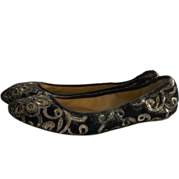 KARL LAGERFELD Black Embellished Flats - Picture 5 of 8